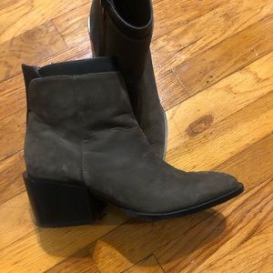 Vince grey suede ankle booties